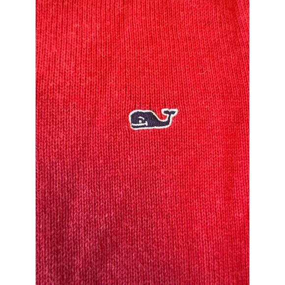 Vineyard Vines Mens Red Cotton & Cashmere V-Neck Sweater Size L - Picture 2 of 5